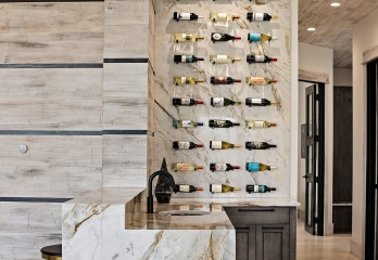 760 Suffolk Dr-15 Custom built wine rack in kitchen