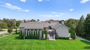 Side view of custom build luxury home in Overland Park KS