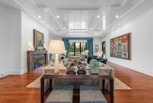 Living room in luxury custom home in Overland Park KS