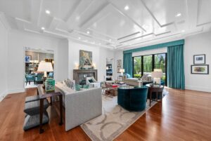 Living room in luxury custom home in Overland Park KS