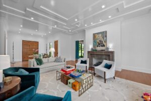 Living room in luxury custom home in Overland Park KS