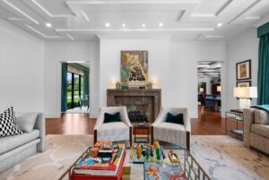 Living room in luxury custom home in Overland Park KS