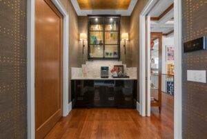 Bar and kitchenette in luxury custom home in Overland Park KS