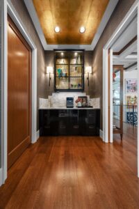 Bar and kitchenette in luxury custom home in Overland Park KS