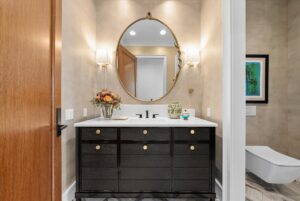 Full bathroom in custom luxury home in Johnson County Kansas