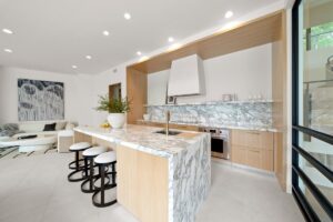 Basement kitchen area in luxury custom built Belton MO home