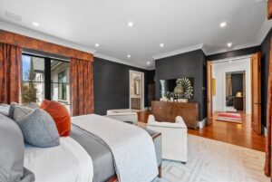 Bedroom in custom-built ranch home in Overland Park Kansas