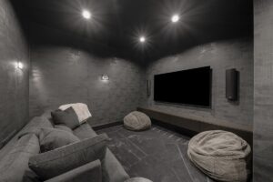 Theater in luxury custom built Belton MO home
