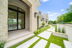 Front entrance of luxury custom built Belton MO home