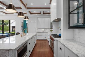 Kitchen in custom-built ranch home in Overland Park Kansas