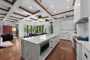 Kitchen view of custom luxury ranch in Johnson County KS