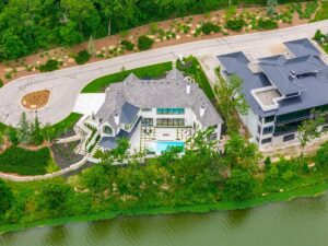 Back view of custom built Belton MO home