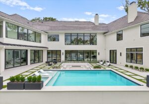 Back view of custom built Belton MO home