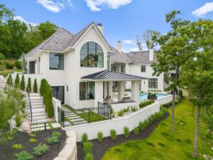 Side view of custom built Belton MO home