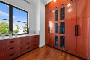 Laundry room in custom built ranch in Overland Park Kansas