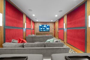 Theater room in custom Overland Park Kansas home