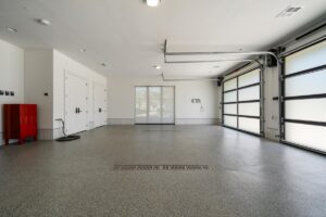 Inside of garage of custom built Overland Park Kansas ranch